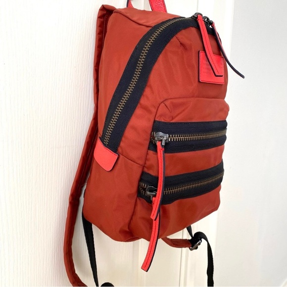 $198 Marc By Marc Jacobs Domo Arigato Packrat Orange Nylon Backpack - Picture 2 of 10